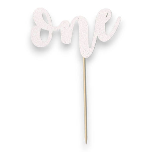 Picture of ONE CAKE TOPPER IRIDESCENT GLITTER